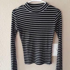 SOLD Brandy Melville black and white striped top